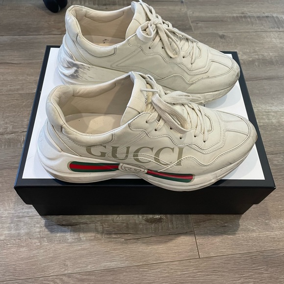 Gucchi Rhyton sneakers men size 9.5 - Picture 4 of 10